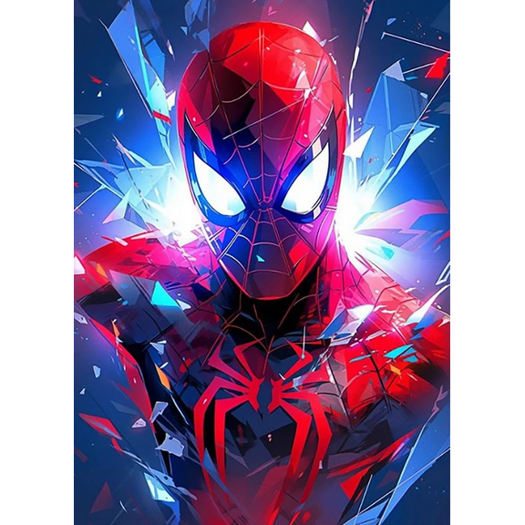 5D DIY Diamond Art Painting Spider-Man 12x16 inches Full Round Drill Rhinestone Embroidery for Wall Decoration