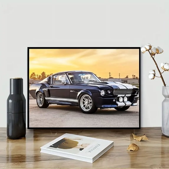 5D DIY Diamond Painting For The Old Car,Full Rhinestones, Faux Diamond Painting Embroidery Kits, Handmade Home Decor