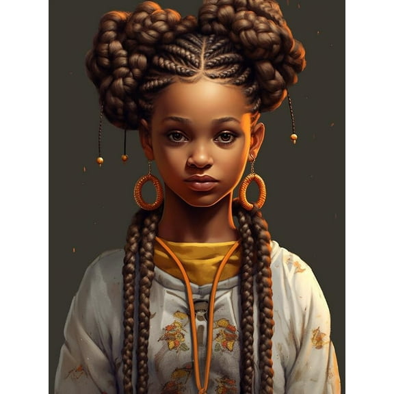 5D DIY Diamond Painting Kit "African American Women" Round Diamond Art Crafts for Adults for Wall Decoration, Bedroom and Home Decor