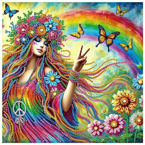 5D DIY Diamond Painting Kit An elegant and beautiful handmade creative artwork for women, perfect for home wall decoration or as a holiday gift.