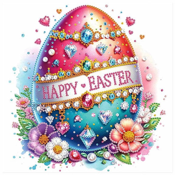 5D DIY Diamond Painting Kit, Beautiful Egg Handmade Creative Artwork for Home Wall Decor Easter Holiday Gift