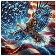 5D DIY Diamond Painting Kit, Eagle Flag Handmade Creative Artwork for Home Wall Decor, Independence Day Gift