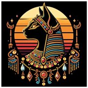 5D DIY Diamond Painting Kit Ethnic-inspired Cat Creative Handicraft for Home Wall Decor, Birthday or Christmas Gift