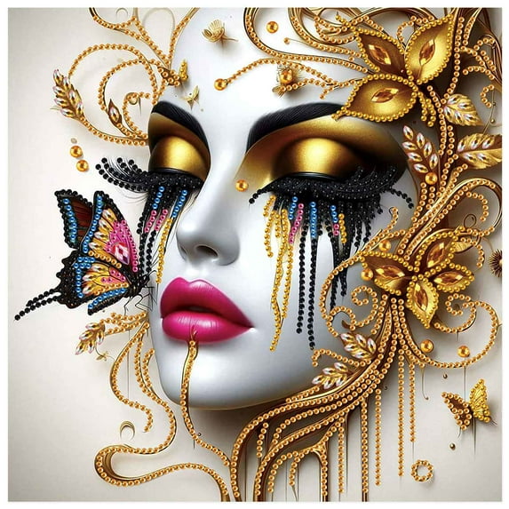 5D DIY Diamond Painting Kit Goddess Butterfly Special Shape Creative Diamond Craft Suitable for Home and Office Decor, Festive Gifts