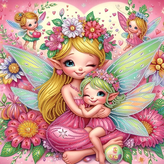 5D DIY Diamond Painting Kit, Happy Lady Pattern Home Decor Handicraft, Complete Tool Kit Included, 15.7x15.7in