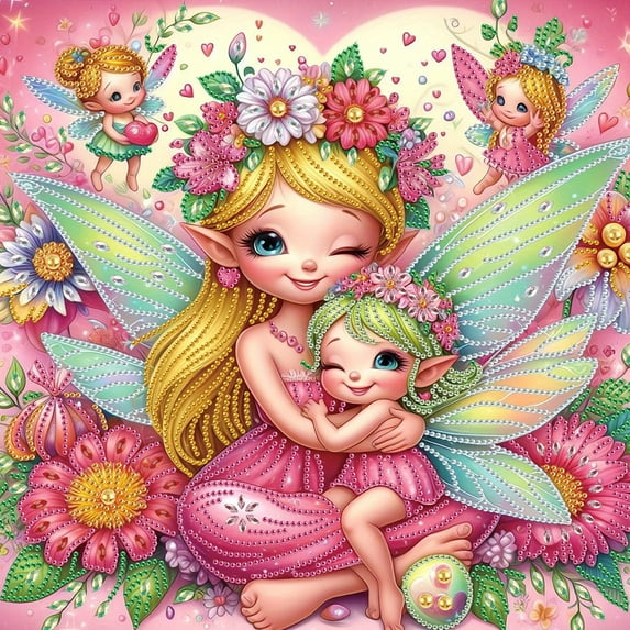 5D DIY Diamond Painting Kit, Happy Lady Pattern Home Decor Handicraft, Complete Tool Kit Included, 15.7x15.7in