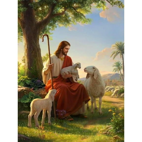 5D DIY Diamond Painting Kit "Jesus Christ" Round Diamond Art Crafts for Adults, Suitable for Wall Decoration, Bedroom and Home Decoration