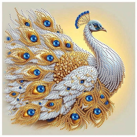 5D DIY Diamond Painting Kit, Peacock Suitable for Adults Special Diamond DIY Art Kits for Home Decoration and Gift Selection