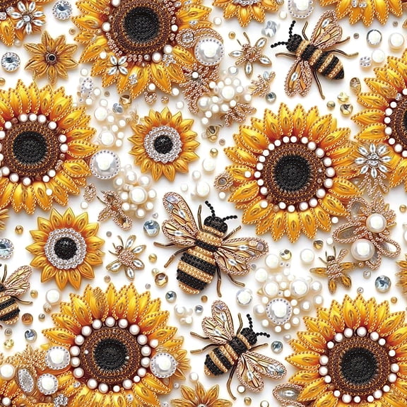 5D DIY Diamond Painting Kit, Sunflower Pattern Home Decor Handicraft, Complete Tool Kit Included, 15.7x15.7in