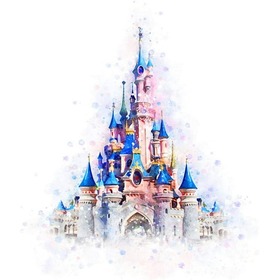 5D DIY Diamond Painting Kits for Adults Kids, Cartoon castle Full Drill Embroidery Cross Stitch Crystal Rhinestone Paintings Pictures Arts Wall Decor Painting Dots Kits 12x16 in