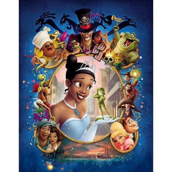 5D DIY Diamond Painting Kits for Adults Full Drill The Princess and the Frog Art Crafts Paint with Round Diamonds for Home Wall Decor 12x16 inch