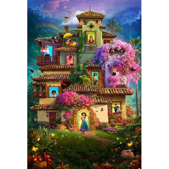 5D DIY Diamond Painting Kits for Adults,Round Full Drill Resin Beads Diamond Dots Art Craft Set,Encanto,12x16inch