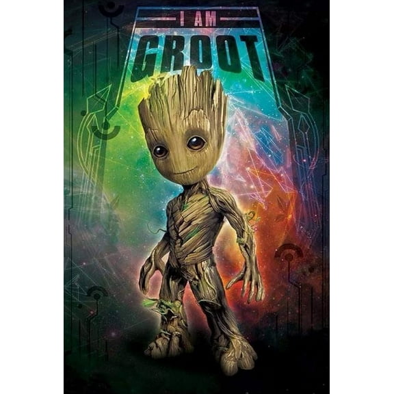 5D DIY Diamond Painting Kits for Adults,Round Full Drill Resin Beads Diamond Dots Art Craft Set,Groot,12x16inch