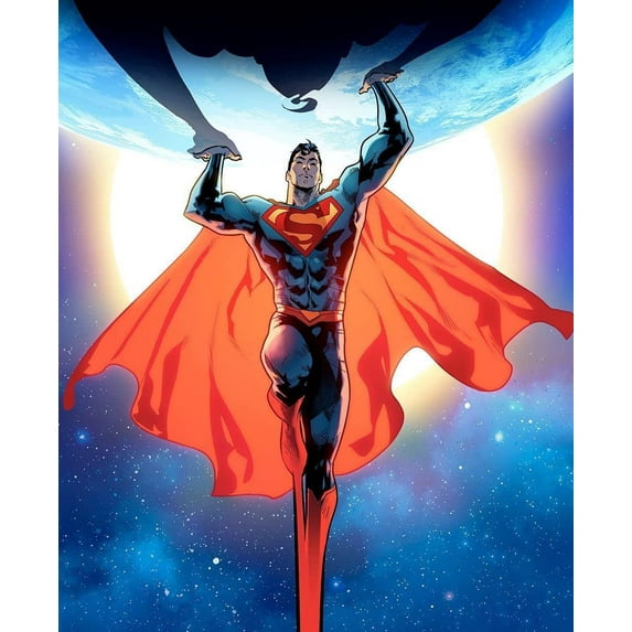 5D DIY Diamond Painting Kits for Adults,Round Full Drill Resin Beads Diamond Dots Art Craft Set,Super hero,12x16inch