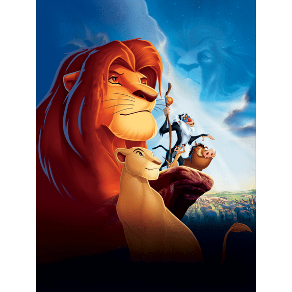5D DIY Diamond Painting Kits for Adults,Round Full Drill Resin Beads Diamond Dots Art Craft Set,The Lion King,12x16inch