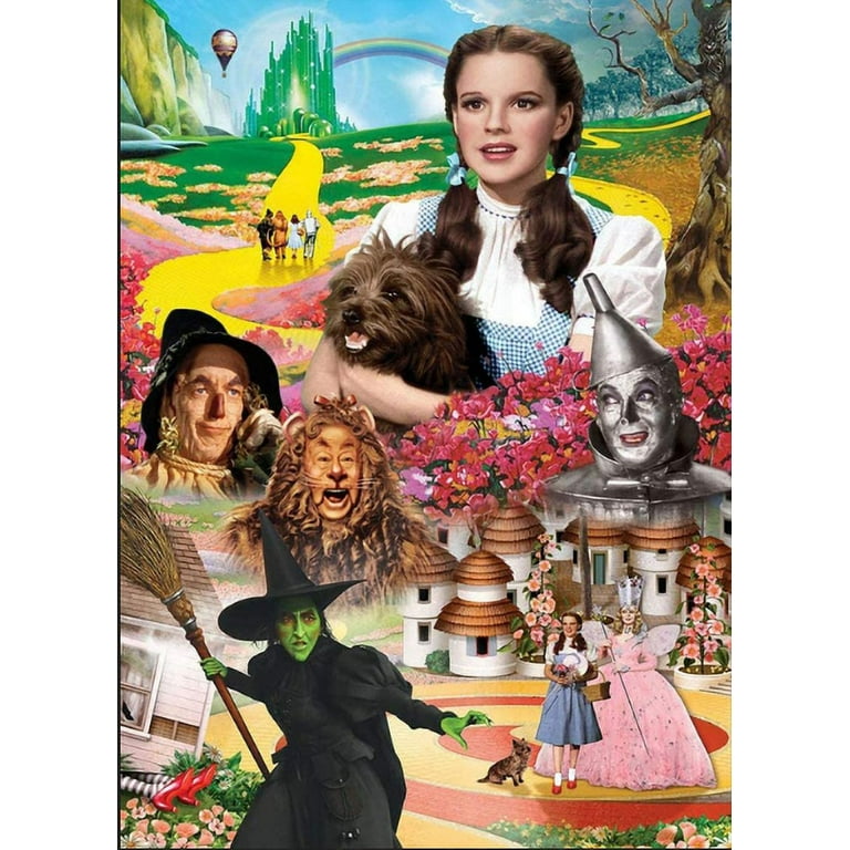 5D DIY Diamond Painting Kits for Adults,Round Full Drill Resin Beads  Diamond Dots Art Craft Set,The Wizard of OZ,12x16inch