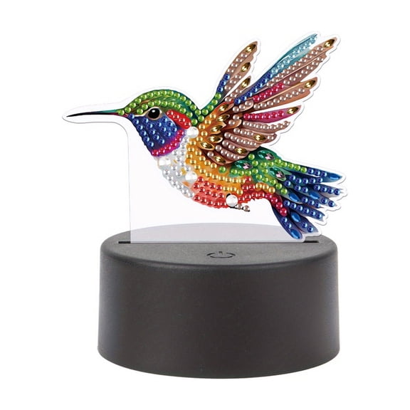 5D DIY Diamond Painting LED Light Kit Bird-themed Personalised Decorative Night Light Suitable for Home Decor and Gift Ideas