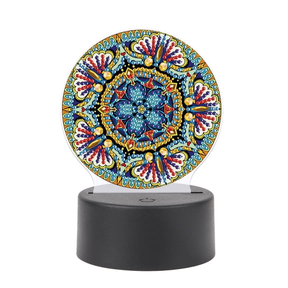 5D DIY Diamond Painting LED Light Kit Floral Personalised Decorative Night Light Suitable for Home Decor and Gift Ideas