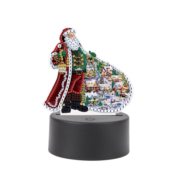5D DIY Diamond Painting LED Light Kit Personalised Christmas Scene Night Light Ideal for Home Decor and Gift Ideas