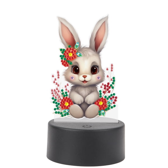 5D DIY Diamond Painting LED Light Kit Personalised Rabbit Night Light Ideal for Home Decor and Gift Ideas