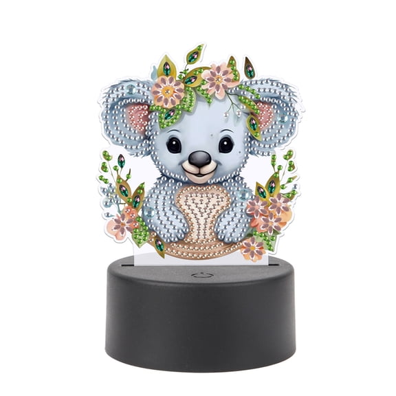 5D DIY Diamond Painting LED Light Kit Sloth-themed Personalised Decorative Night Light Suitable for Home Decor and Gift Ideas