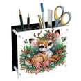 thumbnail image 1 of 5D DIY Diamond Painting Pencil Holder Kit Christmas Reindeer Theme Special Shape Design Artistic Home Decor and Gift Selection, 1 of 7