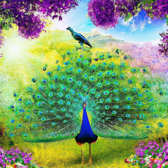 5D DIY Diamond Painting Set "Colorful Peacock, Animals" Round Diamond Art Crafts for Adults, Suitable for Wall Decoration, Bedroom and Home Decoration