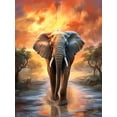 thumbnail image 1 of 5D DIY Diamond Painting Set "Elephant" Round Diamond Art Crafts for Adults, Suitable for Wall Decoration, Bedroom and Home Decoration, 1 of 4