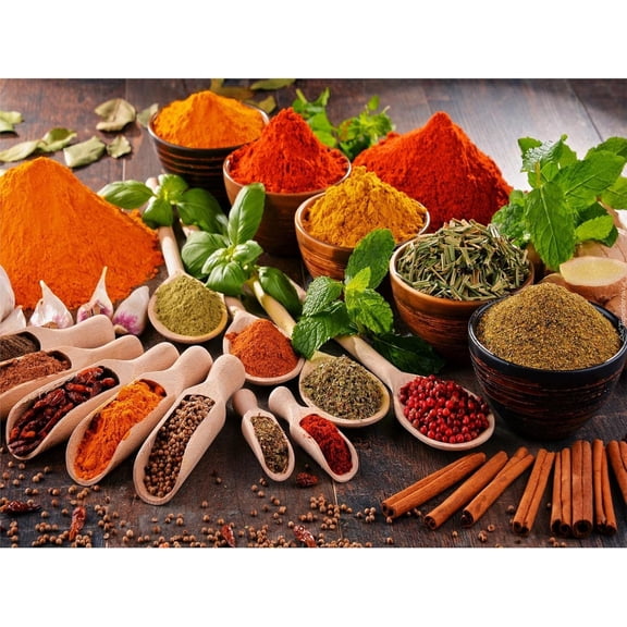 5D DIY Diamond Painting Set "Kitchen Spices, Condiments" Round Diamond Art Crafts for Adults, Suitable for Wall Decoration, Bedroom and Home Decoration