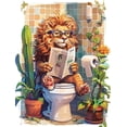 thumbnail image 1 of 5D DIY Diamond Painting Set "Lion in the Toilet, Animal" Round Diamond Art Crafts for Adults, Suitable for Wall Decoration, Bedroom and Home Decoration, 1 of 7