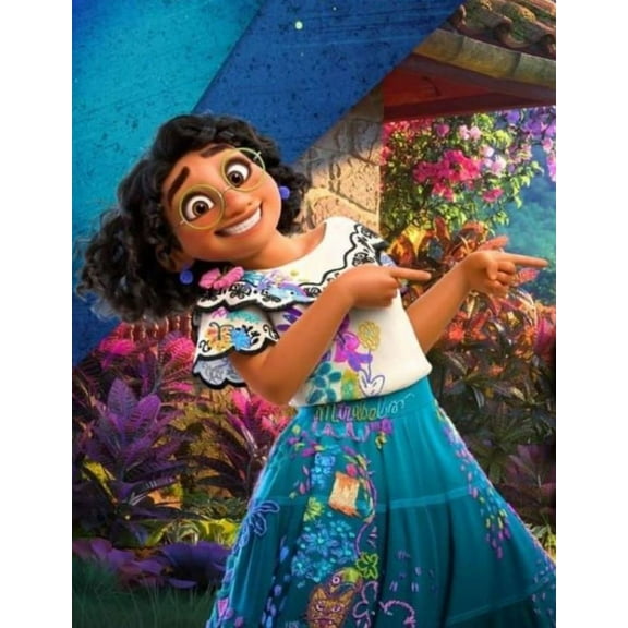 5D DIY Encanto Diamond Art Painting Diamond Art Kits for Adults Cartoon Diamond Art Full Round Drill Cross Stitch Crystal Rhinestone Home Wall Decoration Gifts 12x16 inch