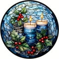 thumbnail image 1 of 5D DIY Full Round Drill Diamond Painting Blue Christmas Atmosphere Stained Glass Resin Rhinestone Mosaic Wall Art Kit Decoration Gifts(30*30cm)(11.81*11.81in), 1 of 8