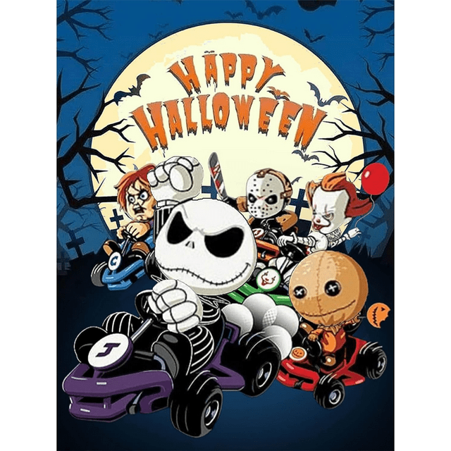 5D DIY Halloween Diamond Painting by Number Kit for Adult, Full Drill