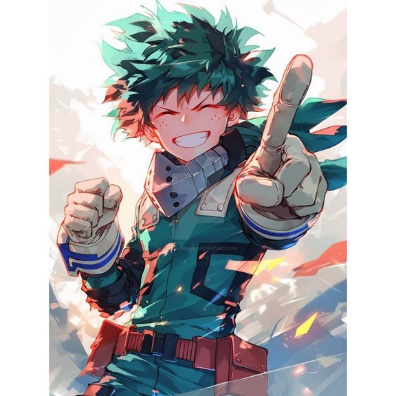 5D DIY My Hero Academia Diamond Painting, Round Diamond Crafts, Handmade Gifts for Family and Friends. This Diamond Art Decoration is Suitable for Living Room and Bedroom