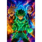 5D DIY My Hero Academia Diamond Painting, Round Diamond Crafts, Handmade Gifts for Family and Friends. This Diamond Art Decoration is Suitable for Living Room and Bedroom