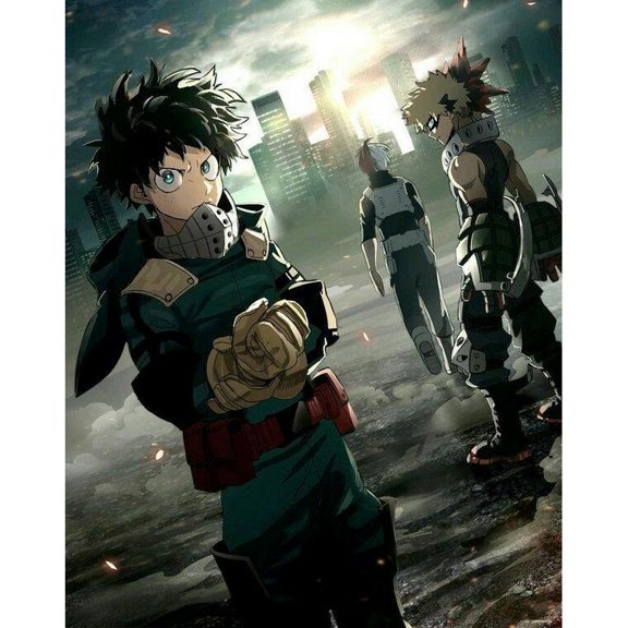 5D DIY My Hero Academia Diamond Painting, Round Diamond Crafts, Handmade Gifts for Family and Friends. This Diamond Art Decoration is Suitable for Living Room and Bedroom