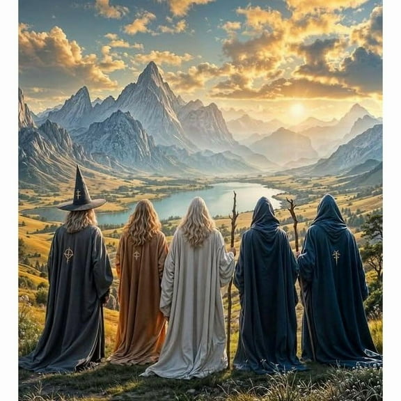 5D DIY Lord of the Rings Diamond Painting Set, Full Diamond Embroidery Art Gift Home Wall Decoration