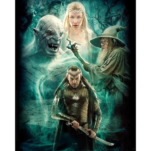 5D DIY Lord of the Rings Diamond Painting Set, Full Diamond Embroidery Art Gift Home Wall Decoration