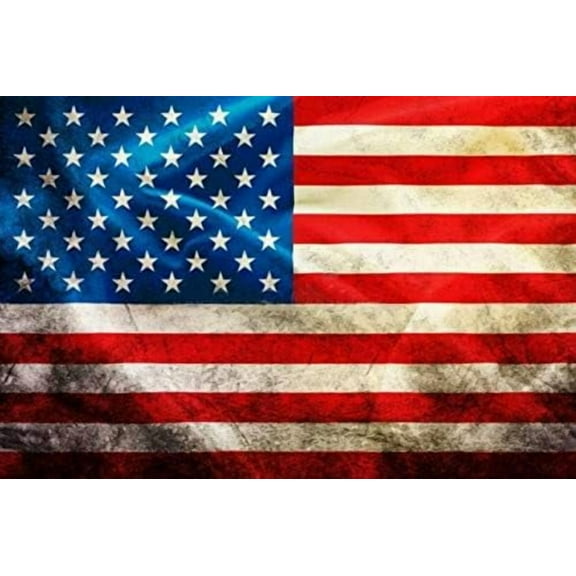 5D DIY Round Beads Diamond Painting for Adults American Flag Full Diamond Painting Picture Rhinestones by Number Kits for Room Home Wall Decor