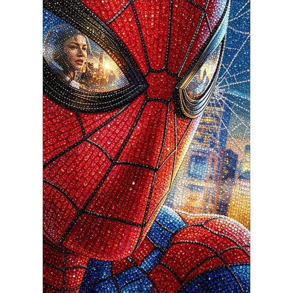 5D DIY Superhero Diamond Painting Kit with Full Drill Crystal Rhinestones for Beginners Wall Art Decor 12x16 Inch