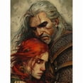 thumbnail image 1 of 5D DIY The Witcher Diamond Painting Kit, Full Round Diamond Art, Mosaic Handicraft Kit, Suitable for Home Wall Decoration, Ideal Handmade Gift, 1 of 6