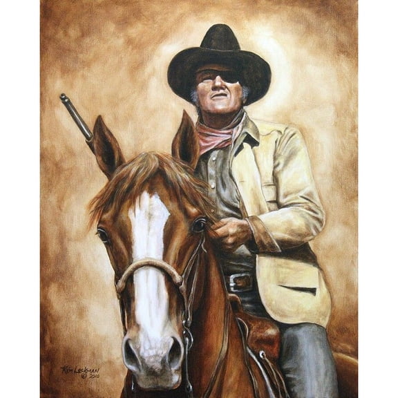 5D DIY full circle diamond painting set - John Wayne diamond painting art, suitable for home wall decoration and gifts, perfect for art lovers