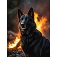 thumbnail image 1 of 5D Diamond Art Black German Shepherd Flames Diamond Painting DIY Kits Full Round Drill Rhinestones by Number Embroidery Arts and Crafts for Living Room Home Wall Decor 12x16 inch / 30x40cm, 1 of 4