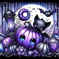 thumbnail image 1 of 5D Diamond Art Kits for Adults Beginners, Halloween Haunted House Castle Diamond Painting Kits, DIY Full Round Drill Paint by Diamonds Dot Gem Art for Adults, Home Wall Decor 13.7X 13.7 Inch, 1 of 5
