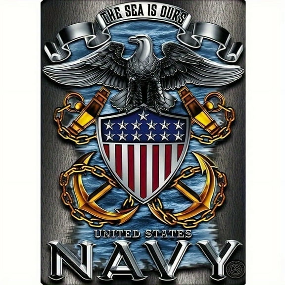 5D Diamond Art Kits for Adults Patriotic Maritime US Navy - DIY Full Drill Art with Crystal Craft Cross Stitch Embroidery - Number Kits - Stunning Decoration