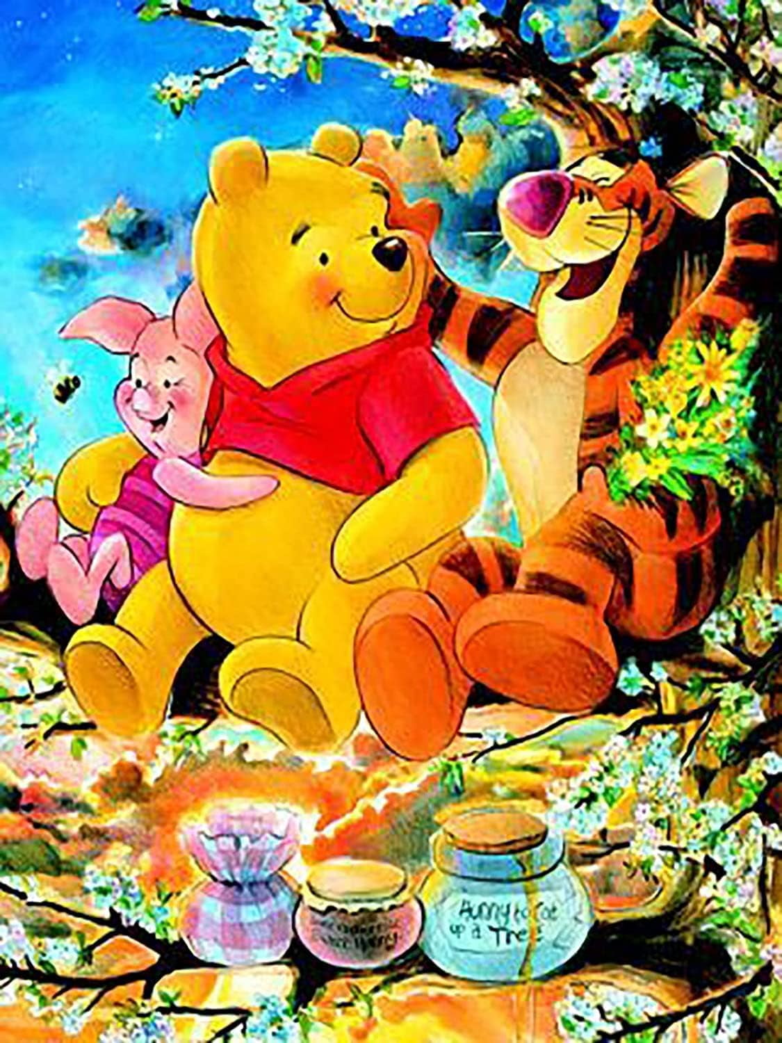 5D Diamond Art Kits for Adults Winnie The Pooh Diamond Painting Gem Art Kits for Home Wall Decor
