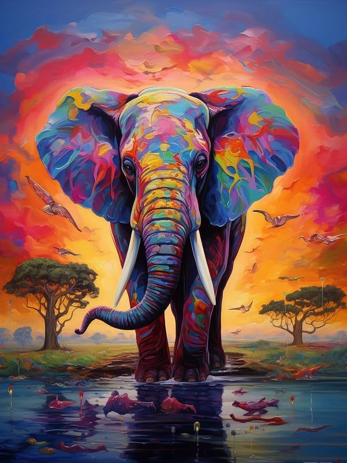 Zariocy 5D Diamond Painting Wolf - DIY Diamantbild Tiermotiv 30x40 Cm Mit Rund-Diamanten