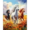 thumbnail image 1 of 5D Diamond Art Painting Kits Horse, DIY Paint with Diamond Art Animal Plants Round Full Drill Crystal Diamond Embroidery Paintings Arts Craft for Home Office Wall Decor, 1 of 7