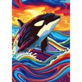 thumbnail image 1 of 5D Diamond Art Painting by Number Kits for Adults Colorful Orcas Jumping DIY Paint with Full Drill Round Diamond Gems Painting Art Craft for Home Wall Decor 15.8x19.8in(3), 1 of 8
