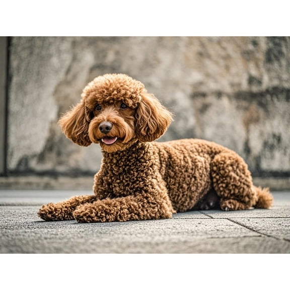 5D Diamond Painting Brown Poodle Diamond Art DIY Kits Full Round Drill Rhinestones Crystal Painting by Number Mosaic Handmade Arts and Crafts for Living Room Bedroom Home Office Wall Decor 12x16 inch